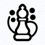 悠扬棋牌页脚品牌标识，橙金与深蓝配色的棋牌平台Logo